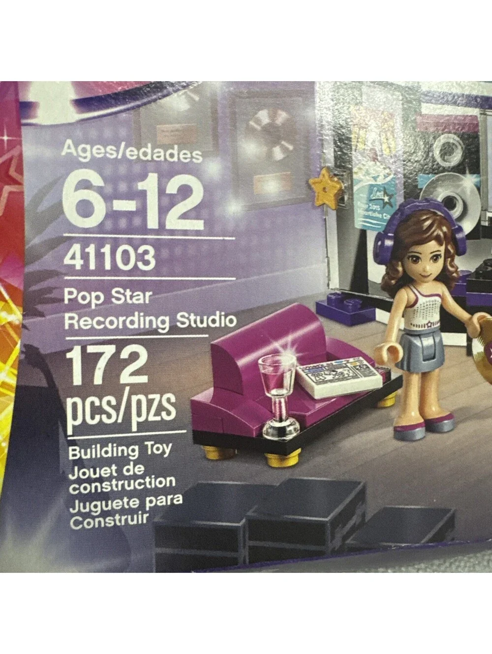 LEGO FRIENDS: Pop Star Recording Studio (41103) Olivia Box Damage 172 Pcs